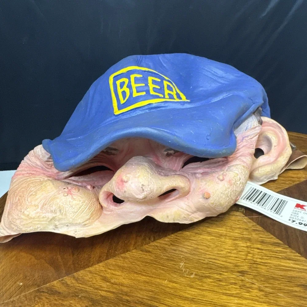 The Paper‎ Magic Group Halloween Rubber Mask Beer Hat Old Man 2006 With tags